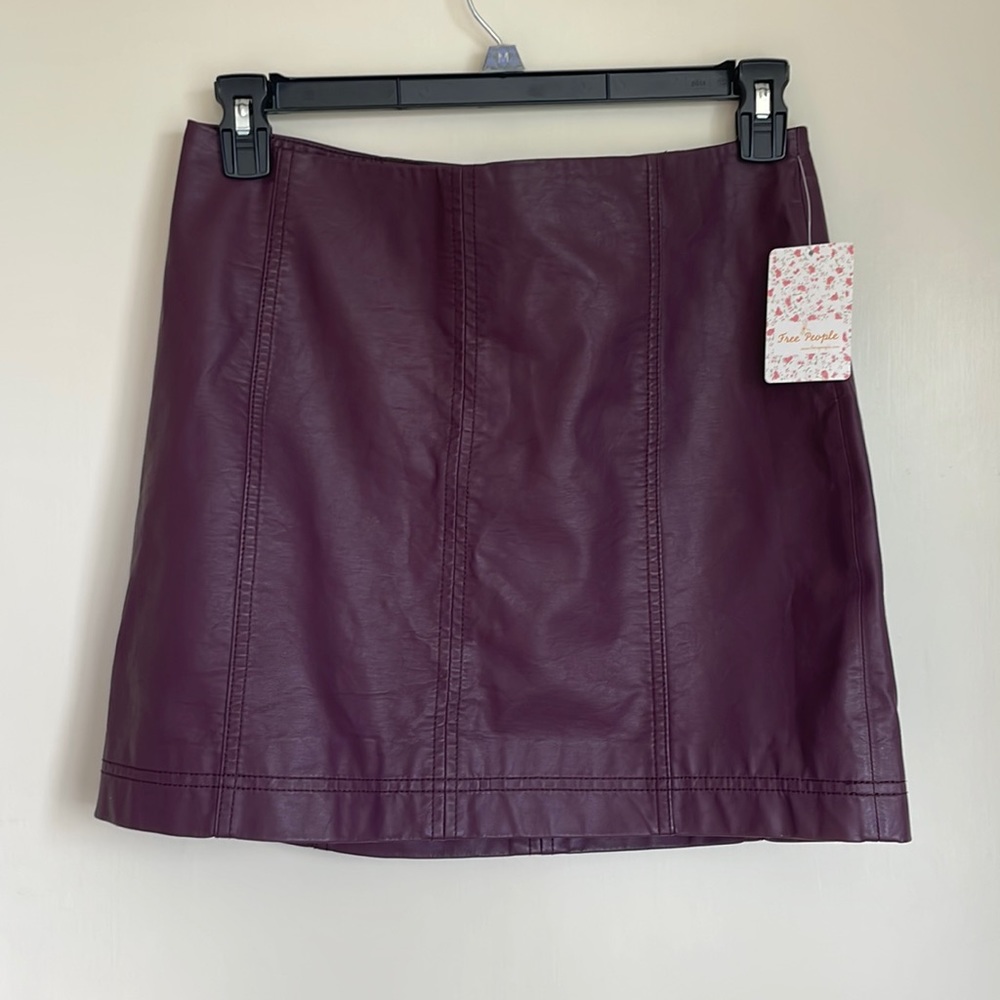 NWT Free People Vegan Leather Skirt